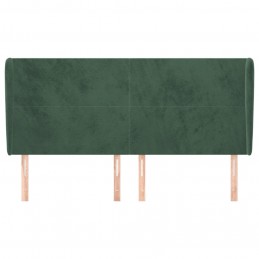 Acquista Testiera ad Orecchio Verde Scuro 203x23x118/128cm in Velluto con riferimento GHV-3117745 della ditta 