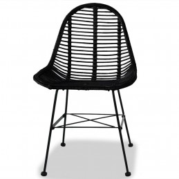 Acquista Sedie da Pranzo 4 pz Nere in Rattan Naturale con riferimento GHV-244572 della ditta 