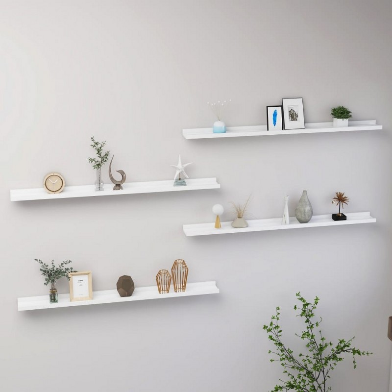 Acquista Mensole da Parete 4 pz Bianche 100x9x3 cm con riferimento GHV-326663 della ditta 