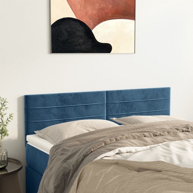 Acquista Testiere 2 pz Blu Scuro 72x5x78/88 cm in Velluto con riferimento GHV-346156 della ditta 