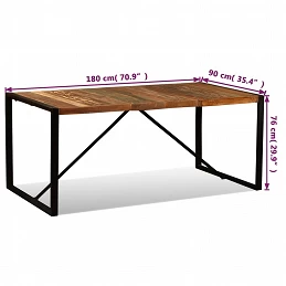 Acquista Tavolo da Pranzo in Legno Massello Anticato 180 cm con riferimento GHV-243999 della ditta 