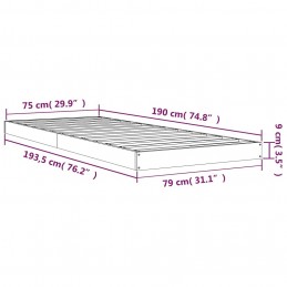 Acquista Giroletto Bianco 75x190cm Legno Massello Pino 2FT6 Small Single con riferimento GHV-823485 della ditta 