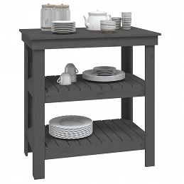 Acquista Banco da Lavoro Grigio 78,5x50x80 cm in Legno Massello di Pino con riferimento GHV-823641 della ditta 