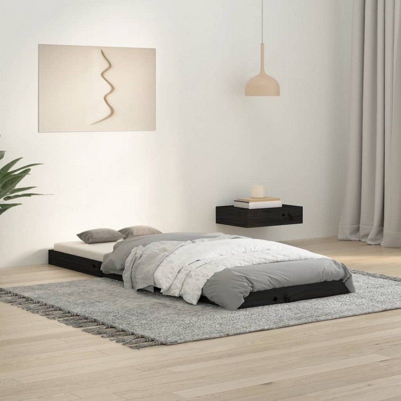 Acquista Giroletto Nero 75x190 cm Legno Massello Pino 2FT6 Small Single con riferimento GHV-823488 della ditta 