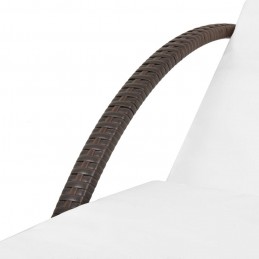 Acquista Lettino Prendisole con Cuscino e Tavolo in Polyrattan Marrone con riferimento GHV-42885 della ditta 