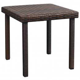Acquista Lettino Prendisole con Cuscino e Tavolo in Polyrattan Marrone con riferimento GHV-42885 della ditta 
