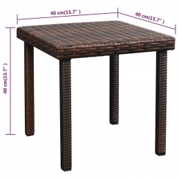Acquista Lettino Prendisole con Cuscino e Tavolo in Polyrattan Marrone con riferimento GHV-42885 della ditta 