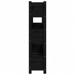 Acquista Fioriera Nera 112x25x104,5 cm in Legno Massello di Pino con riferimento GHV-823924 della ditta 