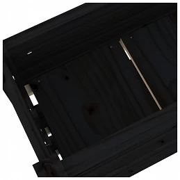 Acquista Fioriera Nera 112x25x104,5 cm in Legno Massello di Pino con riferimento GHV-823924 della ditta 