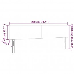 Acquista Testiere 2 pz Nero 100x5x78/88 cm in Tessuto con riferimento GHV-345846 della ditta 