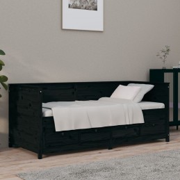 Acquista Dormeuse Nera 75x190 cm in Legno Massello di Pino con riferimento GHV-820920 della ditta 