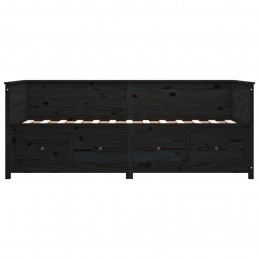 Acquista Dormeuse Nera 75x190 cm in Legno Massello di Pino con riferimento GHV-820920 della ditta 