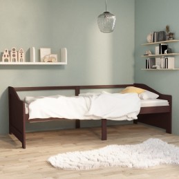 Acquista Divano Letto a 3 Posti Marrone Scuro Massello di Pino 90x200cm con riferimento GHV-322167 della ditta 