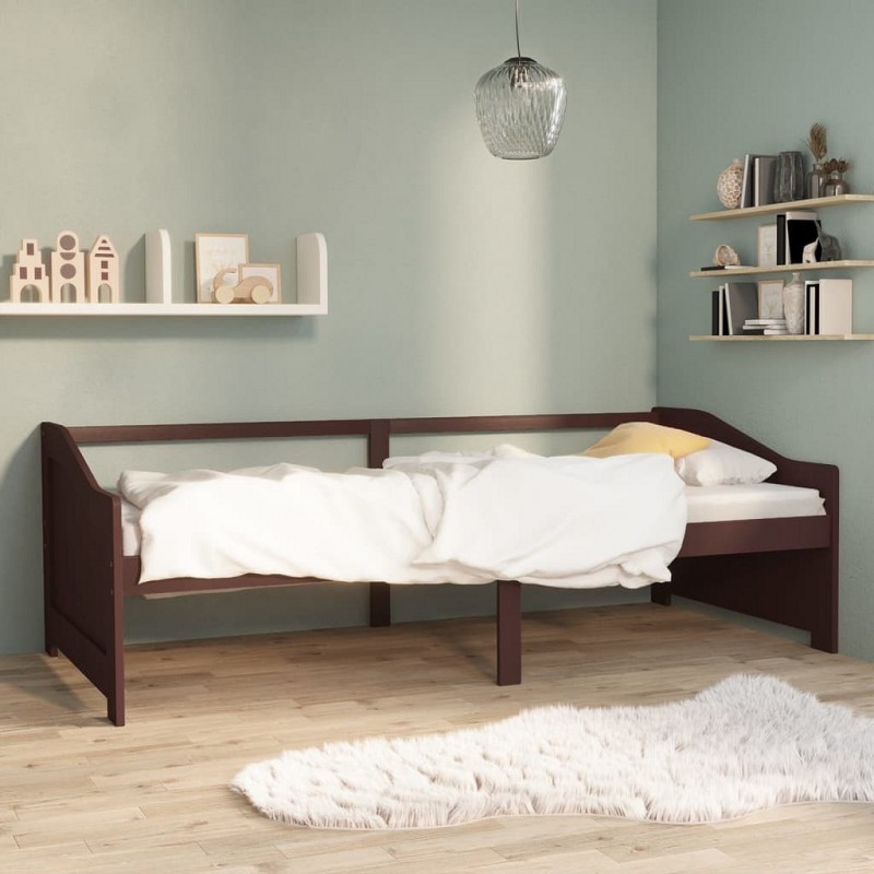 Acquista Divano Letto a 3 Posti Marrone Scuro Massello di Pino 90x200cm con riferimento GHV-322167 della ditta 