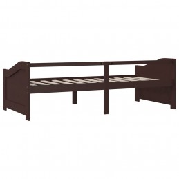 Acquista Divano Letto a 3 Posti Marrone Scuro Massello di Pino 90x200cm con riferimento GHV-322167 della ditta 