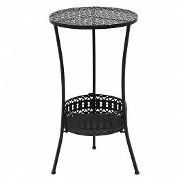 Acquista Tavolo da Bistrot Nero 40x70 cm in Metallo con riferimento GHV-245939 della ditta GARDENHOME