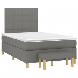 Acquista Giroletto a Molle con Materasso Grigio Scuro 120x200 cm Tessuto con riferimento GHV-3137142 della ditta 