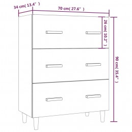 Acquista Credenza Rovere Sonoma 70x34x90 cm in Legno Multistrato con riferimento GHV-812153 della ditta 