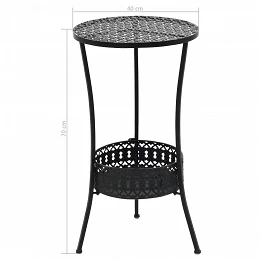 Acquista Tavolo da Bistrot Nero 40x70 cm in Metallo con riferimento GHV-245939 della ditta GARDENHOME