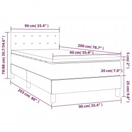 Acquista Giroletto a Molle con Materasso Nero 90x200 cm in Tessuto con riferimento GHV-3140907 della ditta 