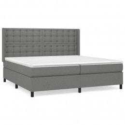Acquista Giroletto a Molle con Materasso Grigio Scuro 200x200 cm Tessuto con riferimento GHV-3131778 della ditta 