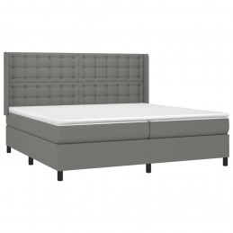 Acquista Giroletto a Molle con Materasso Grigio Scuro 200x200 cm Tessuto con riferimento GHV-3131778 della ditta 