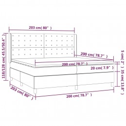 Acquista Giroletto a Molle con Materasso Grigio Scuro 200x200 cm Tessuto con riferimento GHV-3131778 della ditta 