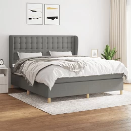 Acquista Giroletto a Molle con Materasso Grigio Scuro 160x200 cm Tessuto con riferimento GHV-3128854 della ditta 