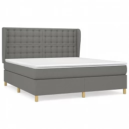 Acquista Giroletto a Molle con Materasso Grigio Scuro 160x200 cm Tessuto con riferimento GHV-3128854 della ditta 