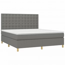 Acquista Giroletto a Molle con Materasso Grigio Scuro 160x200 cm Tessuto con riferimento GHV-3142666 della ditta 
