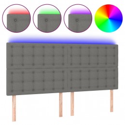 Acquista Testiera a LED GrigioScuro 200x5x118/128cm in Tessuto con riferimento GHV-3122881 della ditta 