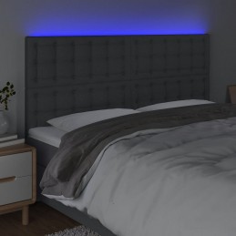 Acquista Testiera a LED GrigioScuro 200x5x118/128cm in Tessuto con riferimento GHV-3122881 della ditta 