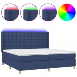 Acquista Letto a Molle Materasso e LED Blu 200x200cm in Tessuto con riferimento GHV-3139227 della ditta 