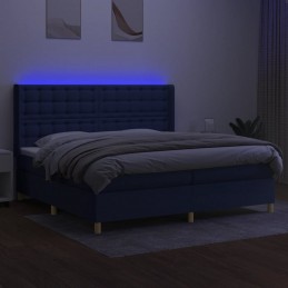 Acquista Letto a Molle Materasso e LED Blu 200x200cm in Tessuto con riferimento GHV-3139227 della ditta 
