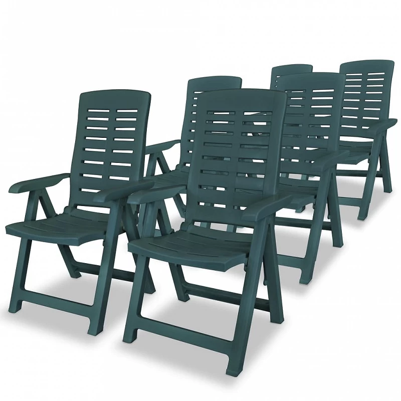 Acquista Sedie Reclinabili da Giardino 6 pz in Plastica Verdi con riferimento GHV-275070 della ditta 