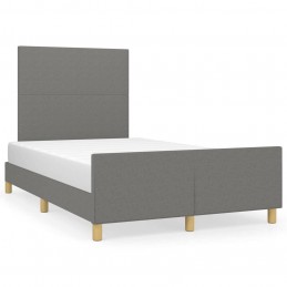 Acquista Giroletto con Testiera Grigio Scuro 120x200 cm in Tessuto con riferimento GHV-3124880 della ditta 