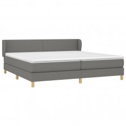 Acquista Giroletto a Molle con Materasso Grigio Scuro 200x200 cm Tessuto con riferimento GHV-3126670 della ditta 