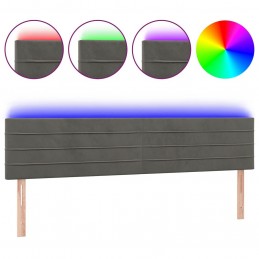 Acquista Testiera a LED Grigio Scuro 200x5x78/88 cm in Velluto con riferimento GHV-3121819 della ditta 