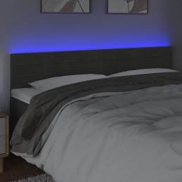 Acquista Testiera a LED Grigio Scuro 200x5x78/88 cm in Velluto con riferimento GHV-3121819 della ditta 