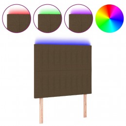 Acquista Testiera a LED Marrone Scuro 100x5x118/128 cm in Tessuto con riferimento GHV-3122655 della ditta 