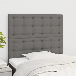 Acquista Testiera 2 pz Grigio Scuro 90x5x78/88 cm in Tessuto con riferimento GHV-3116749 della ditta 