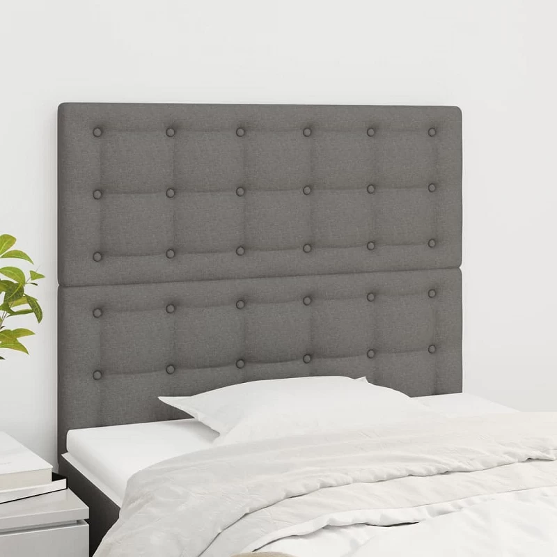 Acquista Testiera 2 pz Grigio Scuro 90x5x78/88 cm in Tessuto con riferimento GHV-3116749 della ditta 