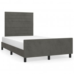 Acquista Giroletto con Testiera Grigio Scuro 120x200 cm in Velluto con riferimento GHV-3125807 della ditta 