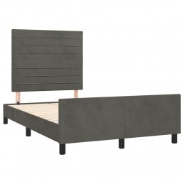 Acquista Giroletto con Testiera Grigio Scuro 120x200 cm in Velluto con riferimento GHV-3125807 della ditta 