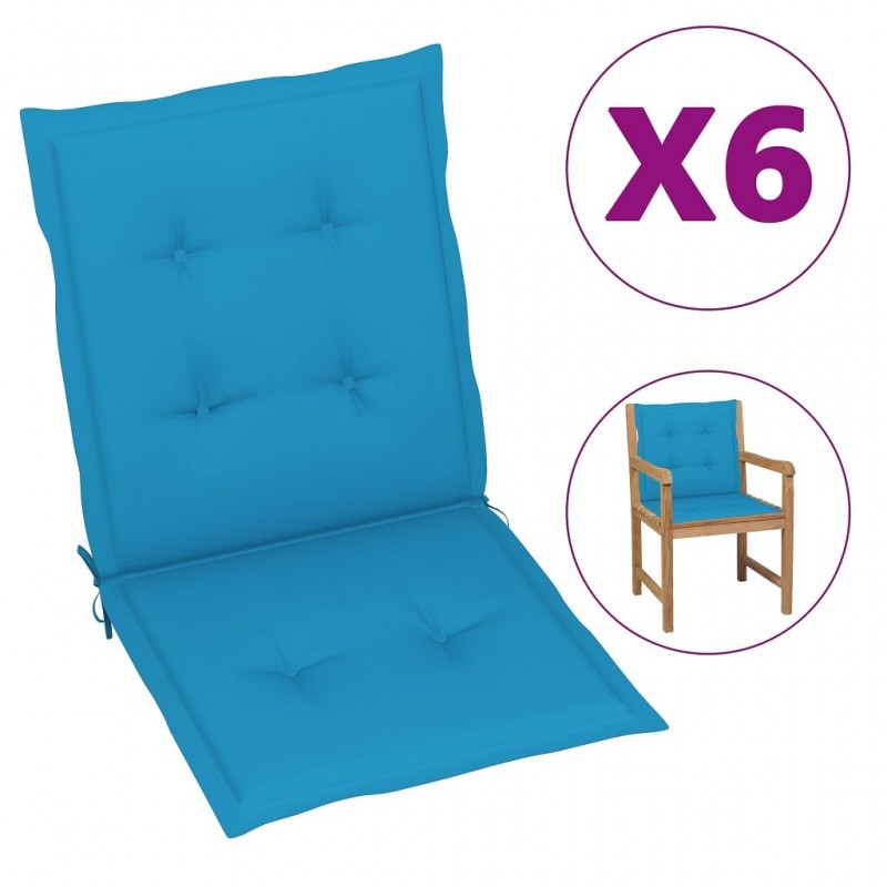Acquista Cuscini per Sedie da Giardino 6 pz Blu 100x50x3 cm con riferimento GHV-314135 della ditta 
