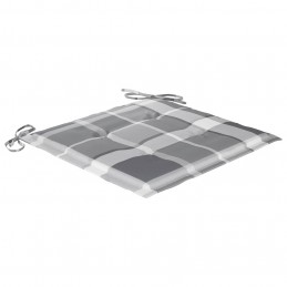 Acquista Cuscini Sedie Giardino a Quadri Grigi 4 pz 50x50x3 cm Tessuto con riferimento GHV-314072 della ditta 