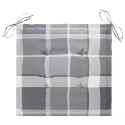 Acquista Cuscini Sedie Giardino a Quadri Grigi 4 pz 50x50x3 cm Tessuto con riferimento GHV-314072 della ditta 