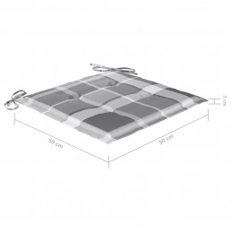 Acquista Cuscini Sedie Giardino a Quadri Grigi 4 pz 50x50x3 cm Tessuto con riferimento GHV-314072 della ditta 