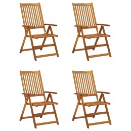 Acquista Sedie da Giardino Reclinabili 4 pz con Cuscini Massello Acacia con riferimento GHV-3065349 della ditta 