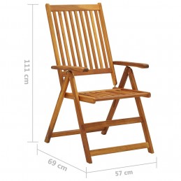 Acquista Sedie da Giardino Reclinabili 4 pz con Cuscini Massello Acacia con riferimento GHV-3065349 della ditta 